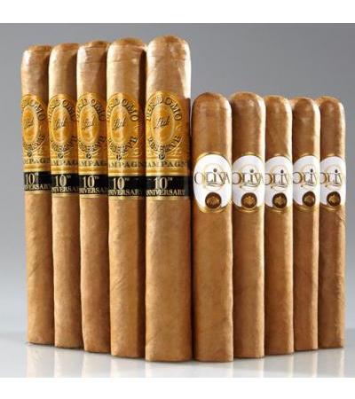 #48 Perdomo Res. 10th Ann. Champ and Oliva Conn. Res. 10 Cigars