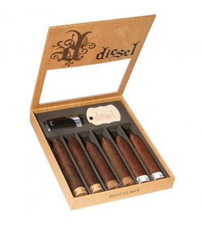 Diesel 6-Pack Sampler Gift Set 6 Cigars + Accessories
