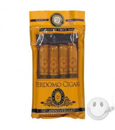 Perdomo 4-Pack Humidified Bag - 10th Anniversary Champagne 4 Cigars