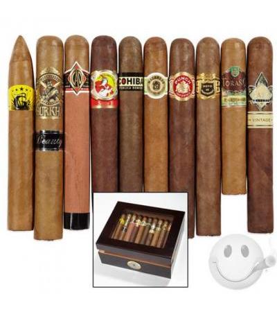Top-Shelf Glass Top Humidor Sampler #2 10 Cigars