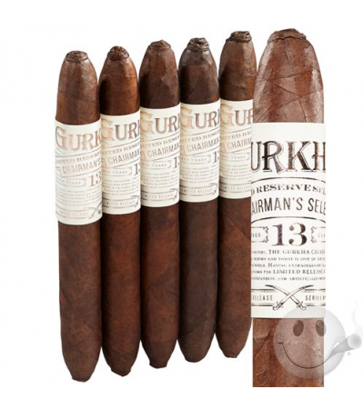 Gurkha Chairman's Select Double Robusto Perfecto (5.0"x58) Pack of 5