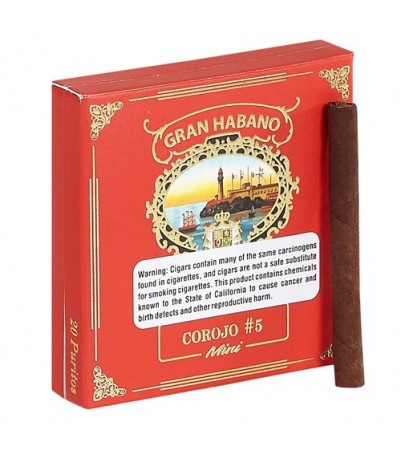 Gran Habano Minis #5 Corojo Puritos (red) (3.5"x20) Pack of 20